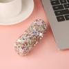 AsAlways Shiny Rhinestone Crystal Portable Lipstick Case with Mirror Portable Bling Diamonds Makeup Cosmetic Storage Holder for Travel Ladies Fashion (Rainbow) view 3