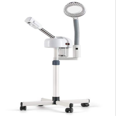 Facial Steamer for Esthetician Professional Ozone Steamer on Wheels 2in1 for Face with 5X Mag Lamp