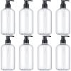 Gandeer 8 Pcs Plastic Pump Bottles Empty Lotion Bottle with Pump Refillable Dish Soap Dispenser Portable Hand Soap Dispenser Shampoo Lotion Container for Oil Liquid Soap(Clear,16 oz) view 1