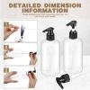 Gandeer 8 Pcs Plastic Pump Bottles Empty Lotion Bottle with Pump Refillable Dish Soap Dispenser Portable Hand Soap Dispenser Shampoo Lotion Container for Oil Liquid Soap(Clear,16 oz) view 3