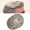 US Full lace Toupee For Men 100% European Real Human hair wigs for Men Hair relacement system Various Color-Density-Size Men Hairpieces Breathable Swiss lace Mens toupee Bleached Knots Natural Hairline Men Hair Units US Stock. (8x10''-100% Light Med- view 1