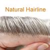 US Full lace Toupee For Men 100% European Real Human hair wigs for Men Hair relacement system Various Color-Density-Size Men Hairpieces Breathable Swiss lace Mens toupee Bleached Knots Natural Hairline Men Hair Units US Stock. (8x10''-100% Light Med- view 3