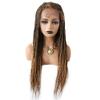 31" Box Braided Wigs for Black Women 5X12 Lace Front Braids Wig with Natural Baby Hair Micro Twist Hand Braided Lightweight Wig for African American Woman (31 inches hair, 1B/27T Black Mix Blonde) view 1