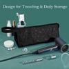 Ezindraw Premium Leather Tracvel Case Compatible with Dyson Airwrap Styler and Shark Flexstyle, Storage Bag for Supersonic Hair Dryer, Portable Organizer for Airwrap DupesBlack view 2