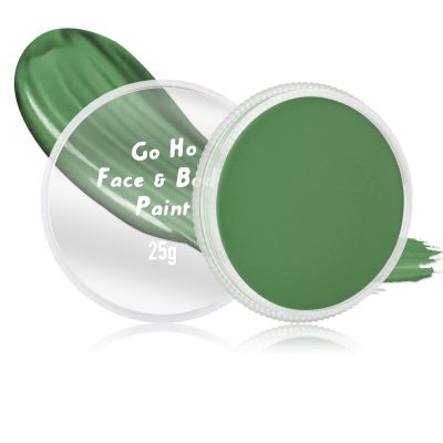 Go Ho Light Green Face Paint Washable for Halloween Makeup,Creamy to Gel Water Based Green Body Paint Full Coverage for Adults Children Cosplay SFX Costumes Festivals Makeup,25g