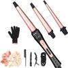 Curling Iron Wand Set, Curling Wand 3 in 1 Hair Curling Wands Interchangeable Ceramic 0.35-1.25inch Barrel Hair Curler, with Heat Resistant Glove view 1
