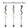 Curling Iron Wand Set, Curling Wand 3 in 1 Hair Curling Wands Interchangeable Ceramic 0.35-1.25inch Barrel Hair Curler, with Heat Resistant Glove view 3