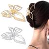 Ahoney Butterfly Metal Hair Clips 4.3" Gold Non-Slip Cute Fashion Shark Accessories for Women (Butterfly) view 1