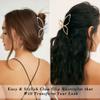 Ahoney Butterfly Metal Hair Clips 4.3" Gold Non-Slip Cute Fashion Shark Accessories for Women (Butterfly) view 2