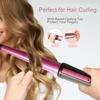 Hair Curling Wand, 0.5-1Inch Tapered Curling Iron, Professional Ceramic Hair Curler Wand with Heat-Resistant Glove, Dual Voltage (Rose Gold) view 4