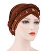 2 Pieces African Turban Wrap Cap for Women Bonnet Beanie Cap Twisted Braid Head Wraps Headscarf view 4