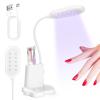 Saviland Goose Neck U V Nail Lamp: Flash Cure LED Nail Lamp 360 Rotatable Hands-Free 2-in-1 Gel Polish Curing Nail Lights with Nail Brush Holder Nail Art Nail Salon Manicure Home DIY view 1