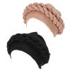 2 Pieces African Turban Wrap Cap for Women Bonnet Beanie Cap Twisted Braid Head Wraps Headscarf view 1