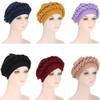 2 Pieces African Turban Wrap Cap for Women Bonnet Beanie Cap Twisted Braid Head Wraps Headscarf view 3