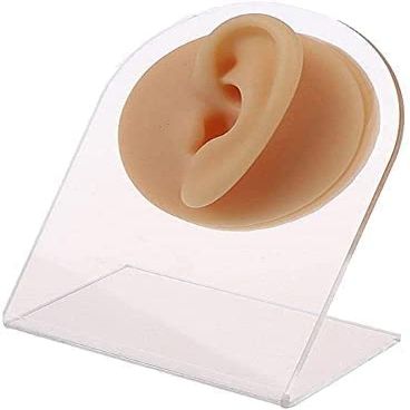 YFEIQI Soft Silicone Nose Model Body Part Displays for Practicing Piercing Suture Acupuncture Rubber Flexible Model for Jewelry Display Teaching Instructions (Ear)