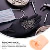 YFEIQI Soft Silicone Nose Model Body Part Displays for Practicing Piercing Suture Acupuncture Rubber Flexible Model for Jewelry Display Teaching Instructions (Ear) view 3