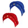2 Pieces African Turban Wrap Cap for Women Bonnet Beanie Cap Twisted Braid Head Wraps Headscarf view 1