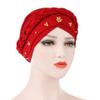 2 Pieces African Turban Wrap Cap for Women Bonnet Beanie Cap Twisted Braid Head Wraps Headscarf view 4