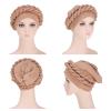 2 Pieces African Turban Wrap Cap for Women Bonnet Beanie Cap Twisted Braid Head Wraps Headscarf view 2