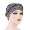 2 Pieces African Turban Wrap Cap for Women Bonnet Beanie Cap Twisted Braid Head Wraps Headscarf view 3