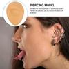 YFEIQI Soft Silicone Nose Model Body Part Displays for Practicing Piercing Suture Acupuncture Rubber Flexible Model for Jewelry Display Teaching Instructions (Short Tongue) view 2