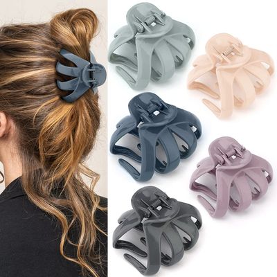 Atoden Claw Clips for Thick Hair 5Pcs, Large Hair Clips for Women, Octopus Hair Clips, Strong Grip Jumbo Jaw Clips, Girls Hair Styling Accessories, 3.15"