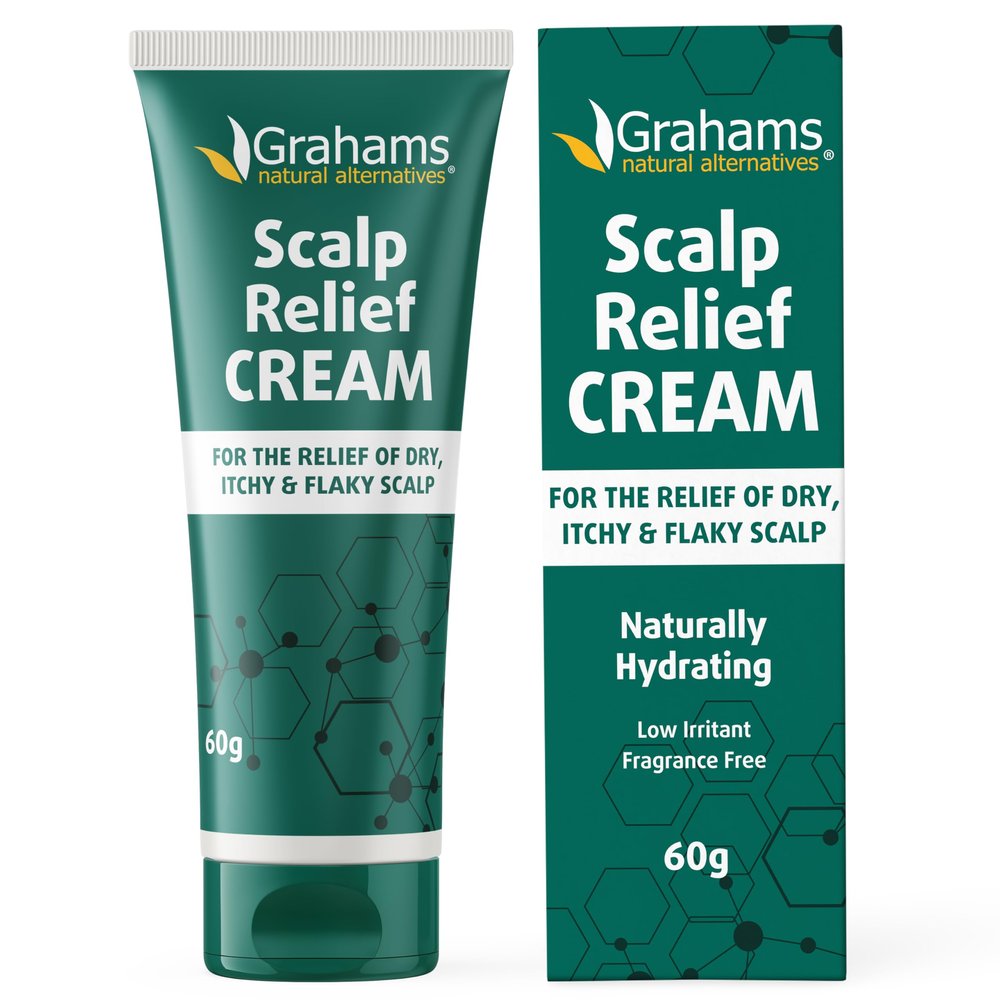 Grahams Natural Scalp Relief Cream Relief for Dry, Itchy, Flaky Scalps & Dandruff - Scalp Moisturizer with Manuka Honey, Calendula, Jojoba Seed Oil (2.11oz)