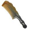 Yark Horn Handmade Comb, PROTORIGEN Natural Cow Horn Comb With Bamboo Shape Handle, Anti-static Fine Tooth Massage for Men and Women Hair and Scalp Health. view 1
