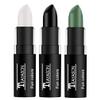 Go Ho 3 PCS Clown White Black Cream-Blendable Sticks,Waterproof Green Face Body Paint Professional SFX Makeup,Safe Facepaint Nose&Lip Smacking for Festival Halloween Makeup(White+Black+Green) view 1