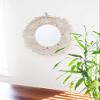 Abbott Collection Round Macrame Mirror view 2