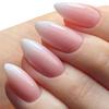 GLAMERMAID Press on Nails Medium Almond, Short Stiletto, Fake Nails Kit, with Glue, Ombre Pink White, French Tip, Brush, Crush, Easy Apply, Acrylic, Fake Nails, for Women, Reusable, Comfort-Fit view 3