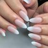 GLAMERMAID Press on Nails Medium Almond, Short Stiletto, Fake Nails Kit, with Glue, Ombre Pink White, French Tip, Brush, Crush, Easy Apply, Acrylic, Fake Nails, for Women, Reusable, Comfort-Fit view 4