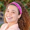 Karma, Thin Headband for Women, Fabric Headband and Stretchy Hair Scarf, Lilac Floral view 3