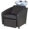 Pibbs 2026 Davino Shampoo Backwash Unit - Tilting Porcelain Bowl, Wide Seat, Built-in Vacuum Breaker, Full Leg Rest, Modern Granite Finish, 49" x 25.5" x 41", PIB-BW2026-GRA view 1