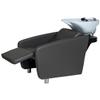 Pibbs 2026 Davino Shampoo Backwash Unit - Tilting Porcelain Bowl, Wide Seat, Built-in Vacuum Breaker, Full Leg Rest, Modern Granite Finish, 49" x 25.5" x 41", PIB-BW2026-GRA view 3