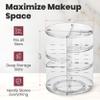 Masirs 360 Rotating Makeup Organizer Countertop - Adjustable Shelf Height - The Perfect Round Spinning Cosmetic Organizer for Bedroom Dresser or Vanity Countertop Storage (Clear) view 3