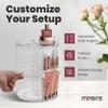 Masirs 360 Rotating Makeup Organizer Countertop - Adjustable Shelf Height - The Perfect Round Spinning Cosmetic Organizer for Bedroom Dresser or Vanity Countertop Storage (Clear) view 4