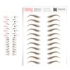5 Pack Temporary Eyebrow Tattoos Waterproof Eyebrow Stickers, False Tattoos Hair Like Peel Off Instant Transfer Brows For Women And Men | Natural Strokes, Shaping (arched, medium brown) view 1