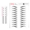 5 Pack Temporary Eyebrow Tattoos Waterproof Eyebrow Stickers, False Tattoos Hair Like Peel Off Instant Transfer Brows For Women And Men | Natural Strokes, Shaping (arched, black) view 1