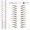 10 Pack Temporary Eyebrow Tattoos Waterproof Eyebrow Stickers, False Tattoos Hair Like Peel Off Instant Transfer Brows For Women And Men | Natural Strokes, Shaping (arched, medium brown) view 1