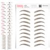 10 Pack Temporary Eyebrow Tattoos Waterproof Eyebrow Stickers, False Tattoos Hair Like Peel Off Instant Transfer Brows For Women And Men | Natural Strokes, Shaping (curved, brown) view 1