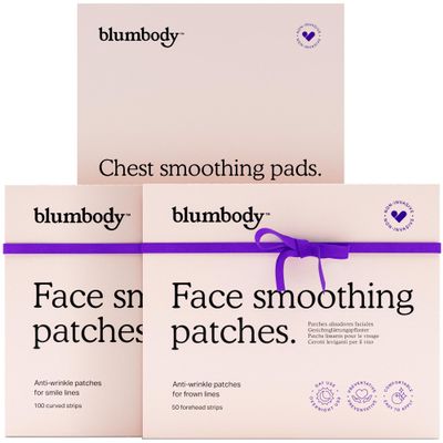 BLUMBODY Chest Wrinkle Pads 2 Pack, Face Wrinkle Patch Set Bundle
