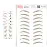 5 Pack Temporary Eyebrow Tattoos Waterproof Eyebrow Stickers, False Tattoos Hair Like Peel Off Instant Transfer Brows For Women And Men | Natural Strokes, Shaping (curved, medium brown) view 1