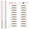 10 Pack Temporary Eyebrow Tattoos Waterproof Eyebrow Stickers, False Tattoos Hair Like Peel Off Instant Transfer Brows For Women And Men | Natural Strokes, Shaping (natural, brown) view 1