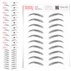 10 Pack Temporary Eyebrow Tattoos Waterproof Eyebrow Stickers, False Tattoos Hair Like Peel Off Instant Transfer Brows For Women And Men | Natural Strokes, Shaping (curved, black) view 1