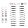 5 Pack Temporary Eyebrow Tattoos Waterproof Eyebrow Stickers, False Tattoos Hair Like Peel Off Instant Transfer Brows For Women And Men | Natural Strokes, Shaping (natural, black) view 1