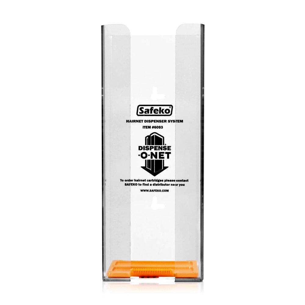 SAFEKO Dispense-O-Net Wall-Mount for Hairnet Dispenser | Clear | Wall Mount Only