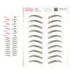 5 Pack Temporary Eyebrow Tattoos Waterproof Eyebrow Stickers, False Tattoos Hair Like Peel Off Instant Transfer Brows For Women And Men | Natural Strokes, Shaping (curved, brown) view 1