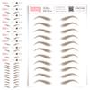 10 Pack Temporary Eyebrow Tattoos Waterproof Eyebrow Stickers, False Tattoos Hair Like Peel Off Instant Transfer Brows For Women And Men | Natural Strokes, Shaping (arched, ash brown) view 1