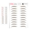 5 Pack Temporary Eyebrow Tattoos Waterproof Eyebrow Stickers, False Tattoos Hair Like Peel Off Instant Transfer Brows For Women And Men | Natural Strokes, Shaping (natural, medium brown) view 1